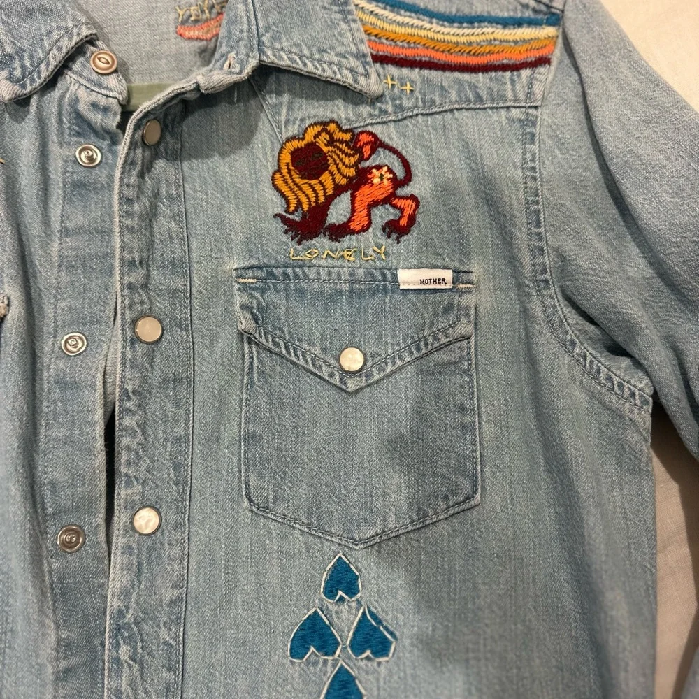 Mother denim Embroidered Denim Shirt - Picture 2 of 4